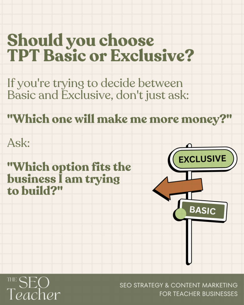 TPT Basic or Exclusive membership options