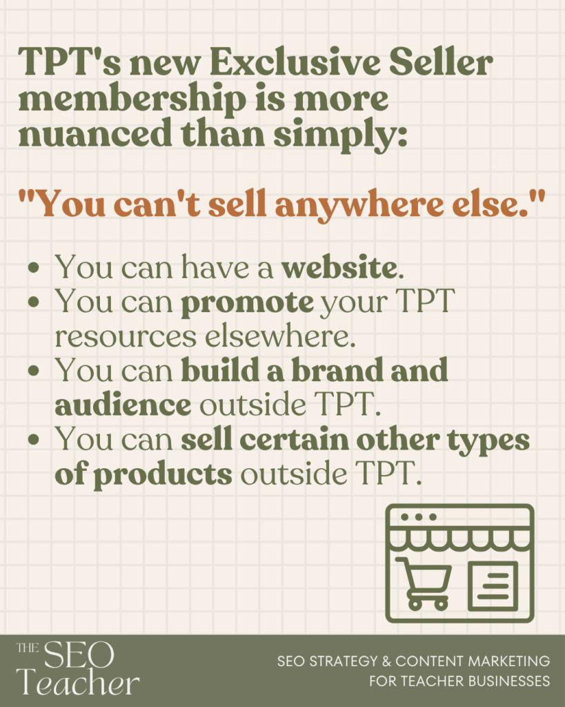 tpt exclusive seller rules
